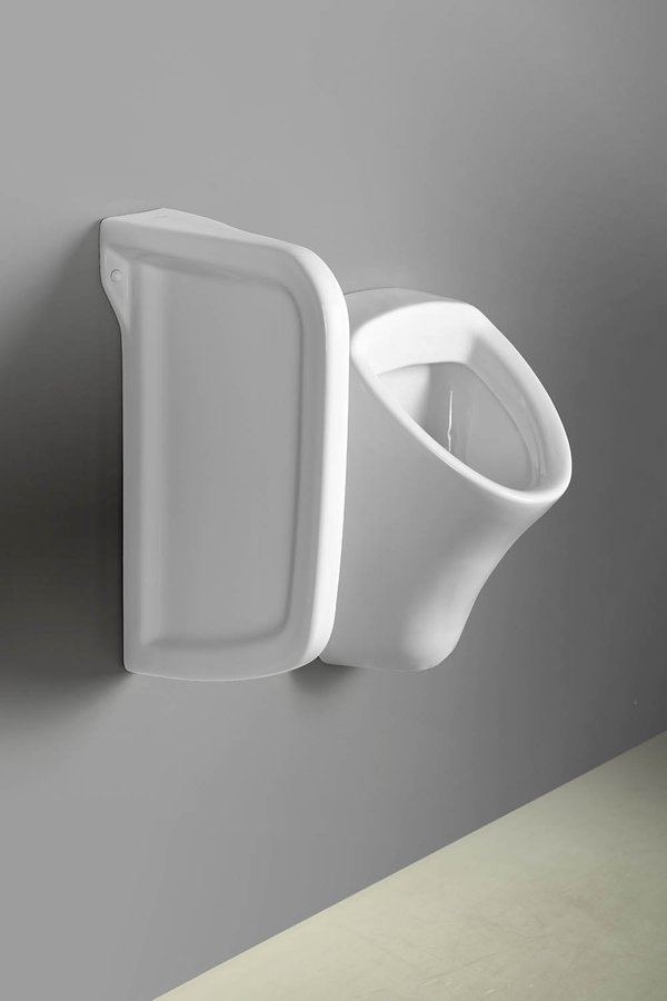 Urinal-Trennwand, Keramik, 60x12x36cm