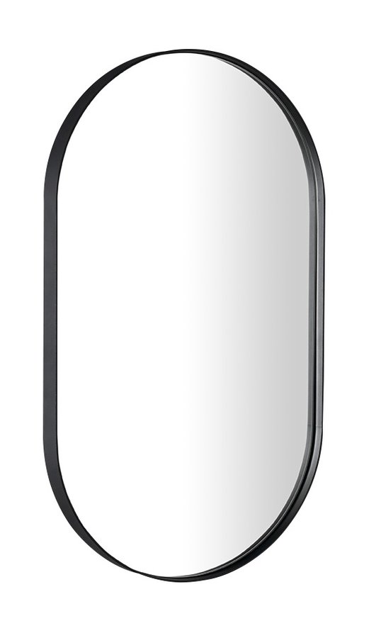 PUNO Spiegel im Metallrahmen 40x70cm, schwarz matt