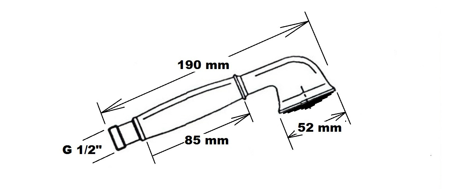 ANTEA Handbrause, 180mm, Messing/Roségold