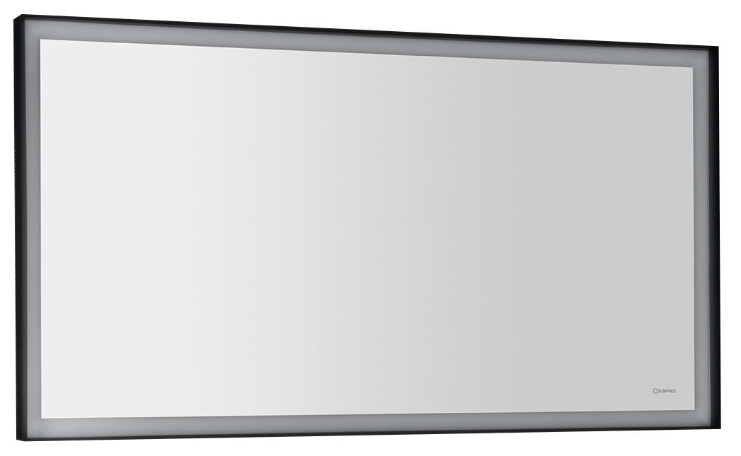 SORT LED beleuchteter Spiegel 1200x700mm, schwarz matt