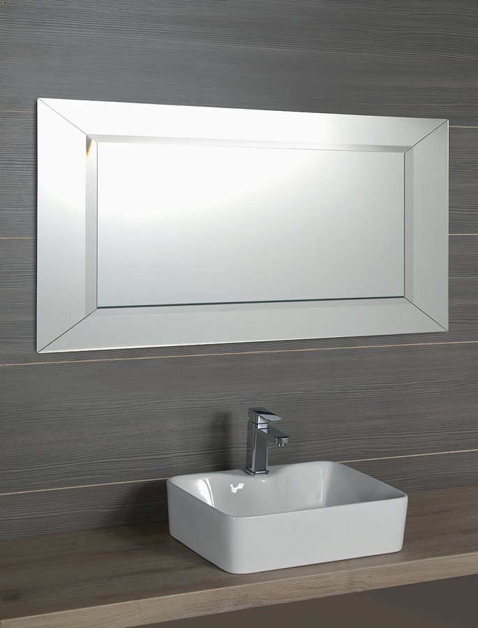 ARAK Spiegel mit Leisten und Facette, 100x50cm