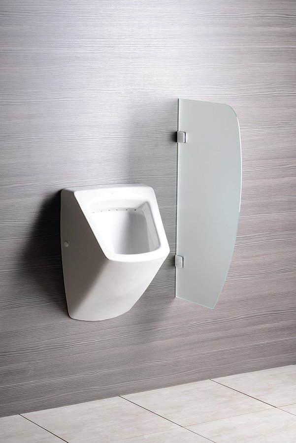 Urinal-Trennwand, 80x40 cm, Sicherheitsglas