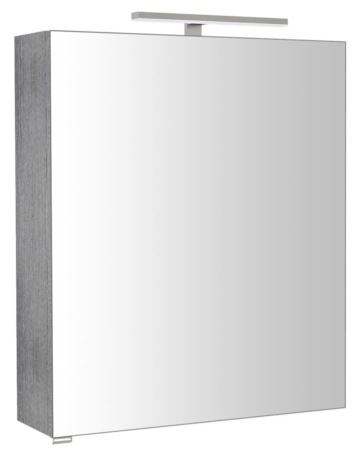 RIWA Spiegelschrank mit LED Beleuchtung, 60x70x17cm, Silbereiche