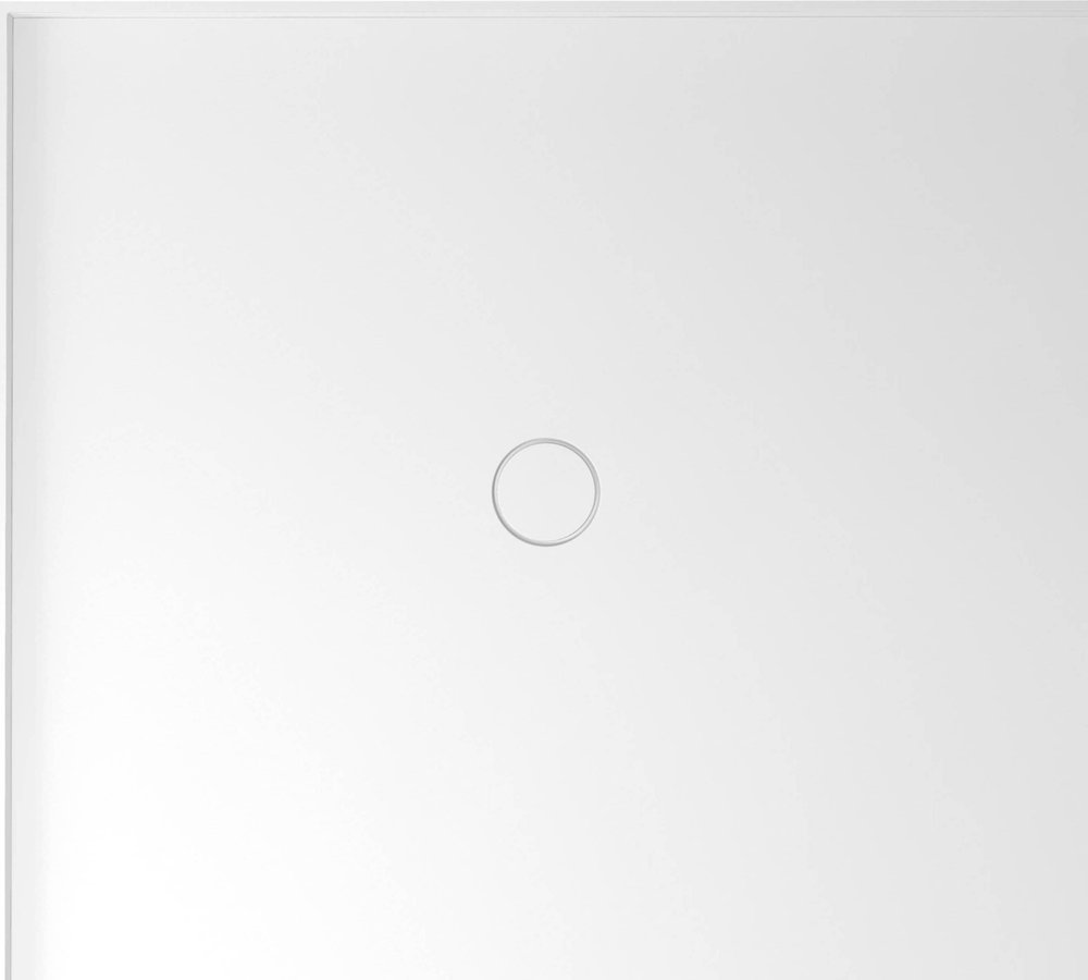 MIRAI Gussmarmor - Duschwanne, Rechteck 100x90x1,8cm, links, weiß