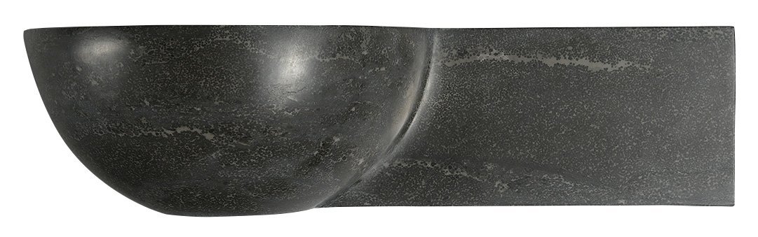 BLOK Stein-Waschtisch 40x10x23 cm, Anthrazit schwarz