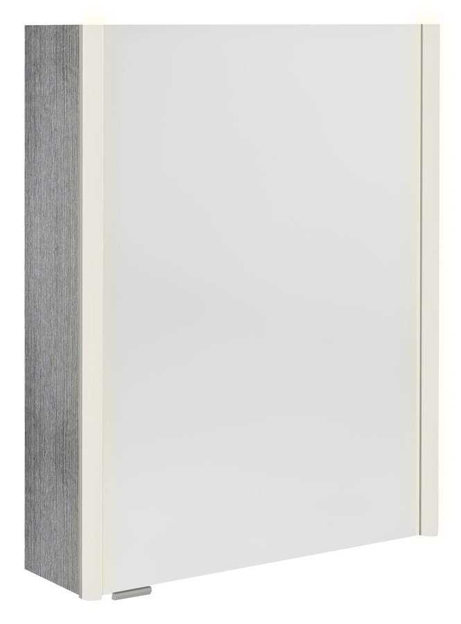 ALIX Spiegelschrank mit LED Beleuchtung 56x70x17,5cm, links/rechts, Silbereiche