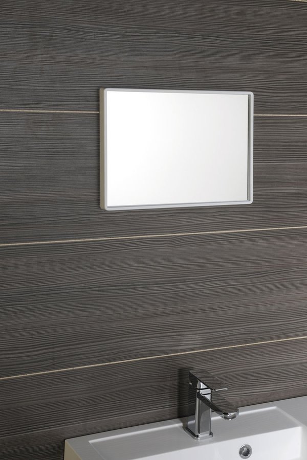 Spiegel 30x40cm, Kunststoff-Rahmen, weiß