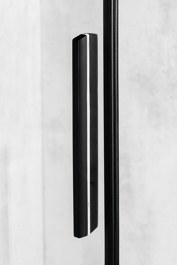 ALTIS LINE BLACK Eckige Duschkabine 900x900 mm, Eckeinstieg, Klarglas