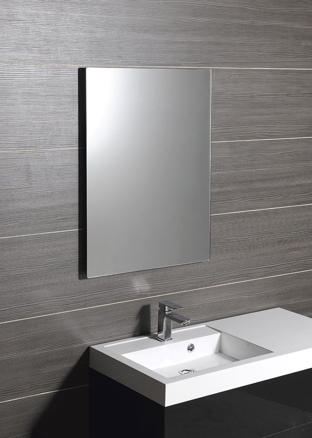 PLAIN Spiegel mit Sicherheits-Ecke 60x80cm, abgerundete Ecken, ohne Haken