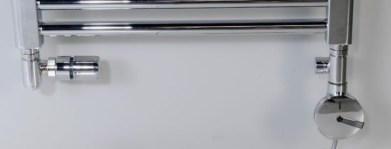 CORNER COMBI Thermostat-Anschlusset, links, gebürsteter Edelstahl