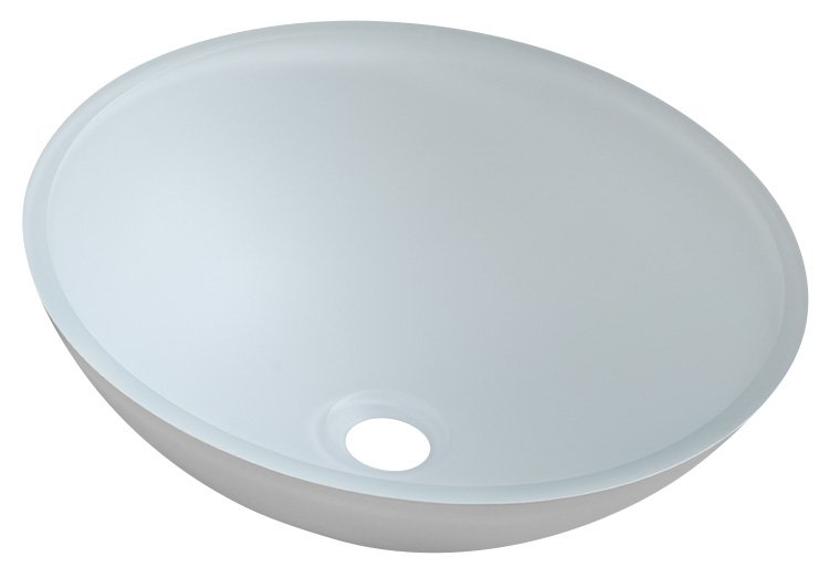 TELICA Glaswaschtisch, Durchmesser 42 cm, weiß matt
