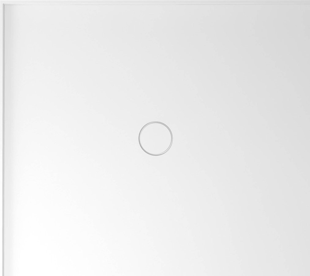 MIRAI Gussmarmor - Duschwanne, Rechteck 90x80x1,8cm, links, weiß