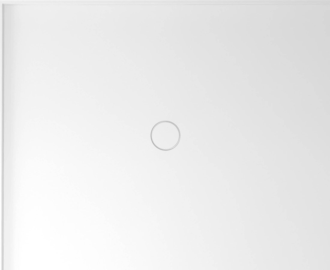 MIRAI Gussmarmor - Duschwanne, Rechteck 110x90x1,8cm, links, weiß