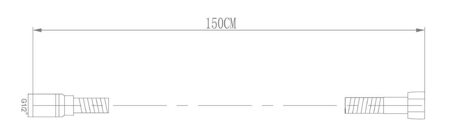 LUX Metall-Duschschlauch, Verlängerungsmöglichkeit 150-180cm, Chrom