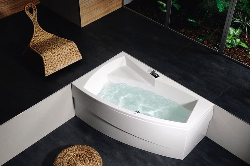 EVIA L asymmetrische Badewanne 170x100x47cm, links, weiß