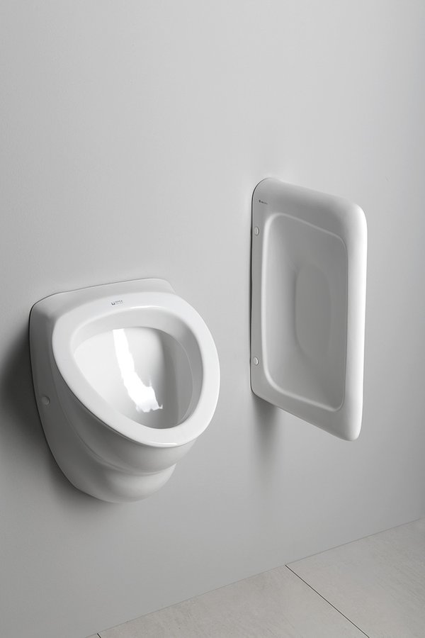 OLYMPOS Urinal-Trennwand, Keramik, 61,5x10,8x40 cm