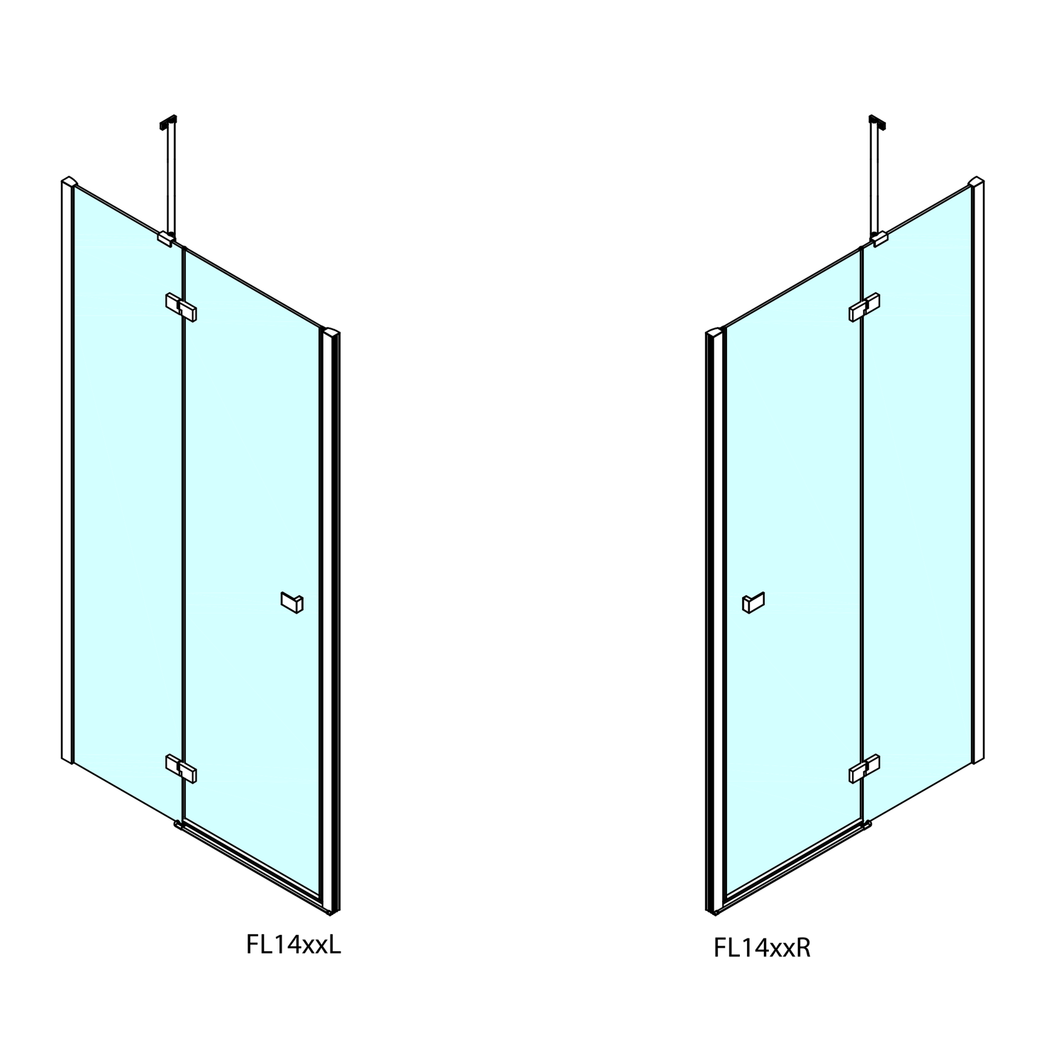 FORTIS LINE Duschtür für Nische 900 mm, Klarglas, rechts