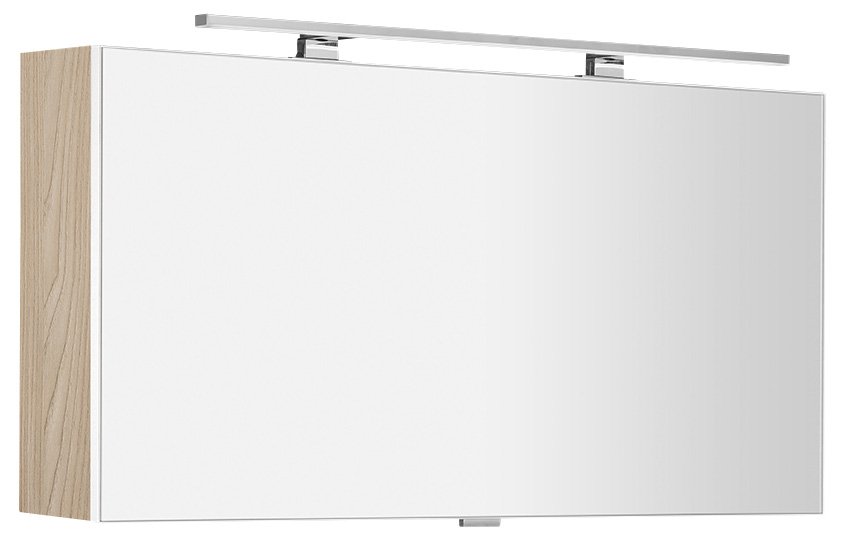 CLOE Spiegelschrank mit LED Beleuchtung, 100x50x18cm, Ulme Bardini
