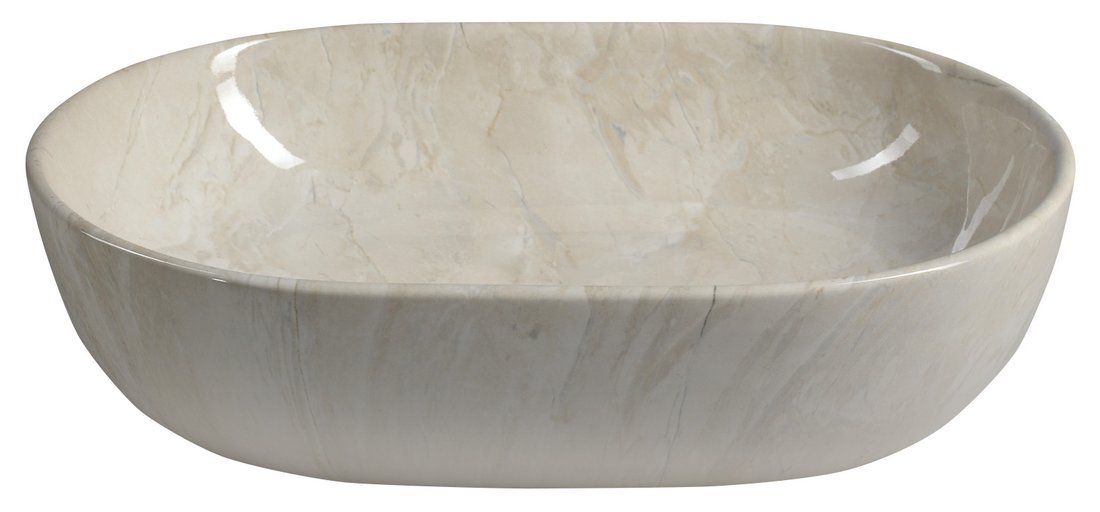DALMA Keramikwaschtisch 59x14x42 cm, marfil