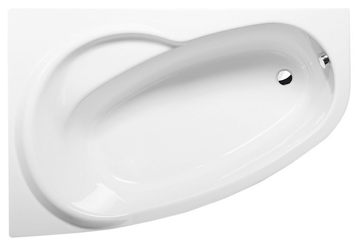 NAOS 150 L asymmetrische Badewanne 150x100x43cm, links, weiß