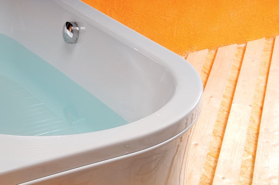 VIVA L asymmetrische Badewanne 175x80x47cm, links, weiß