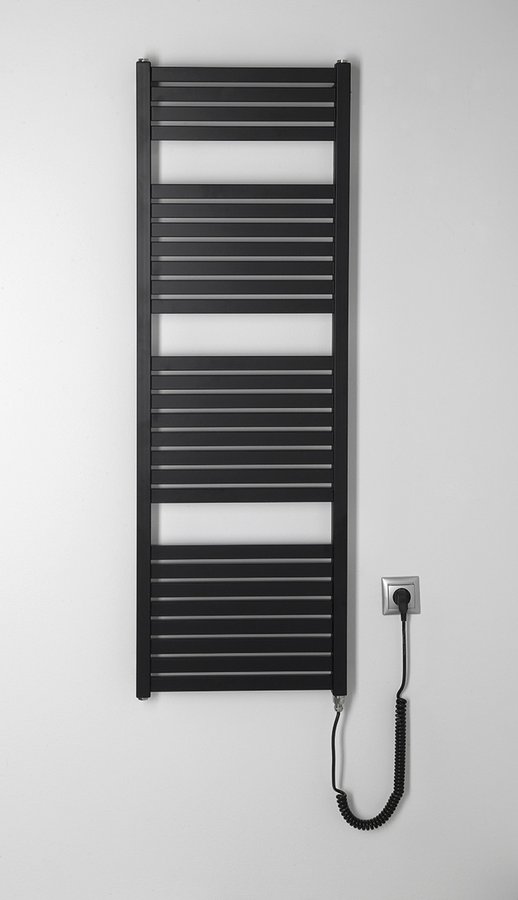 TONDI-E Elektrischer Badheizkörper, gerade, 450x1330 mm, 500W, schwarz matt