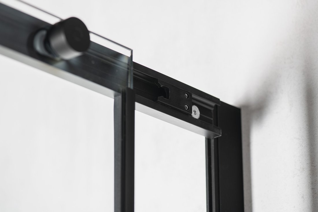 ALTIS LINE BLACK Schiebetür 1470-1510mm, Höhe 2000mm, Klarglas