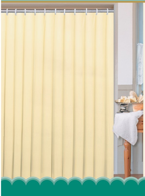 Duschvorhang 180x200cm, 100% Polyester, beige