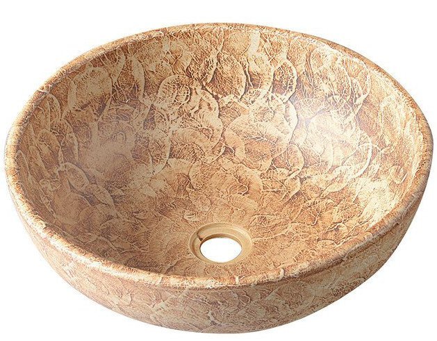 PRIORI Keramik-Waschtisch Durchmesser 41cm, braun