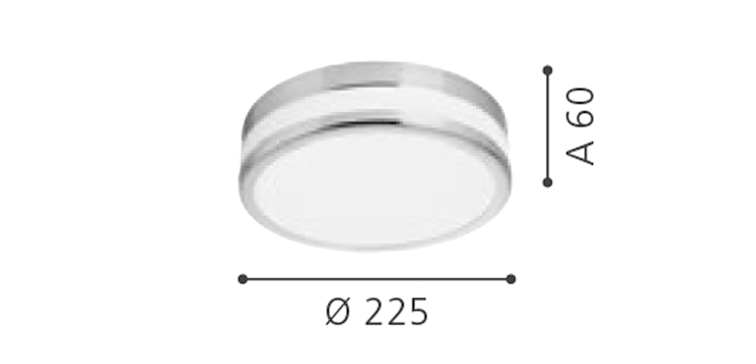 PALERMO LED Deckenleuchte, Durchmesser 225mm, 11W, IP44, 230V
