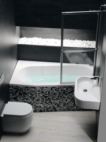 ASTRA WL asymmetrische Badewanne 165x90x48cm, links, weiß