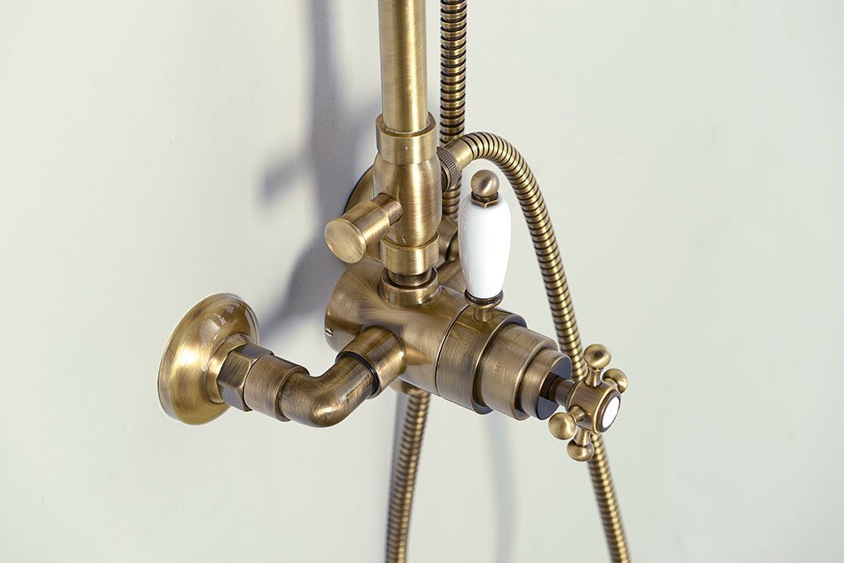 ANTEA Duschsäule mit Thermostat-Armatur, bronze
