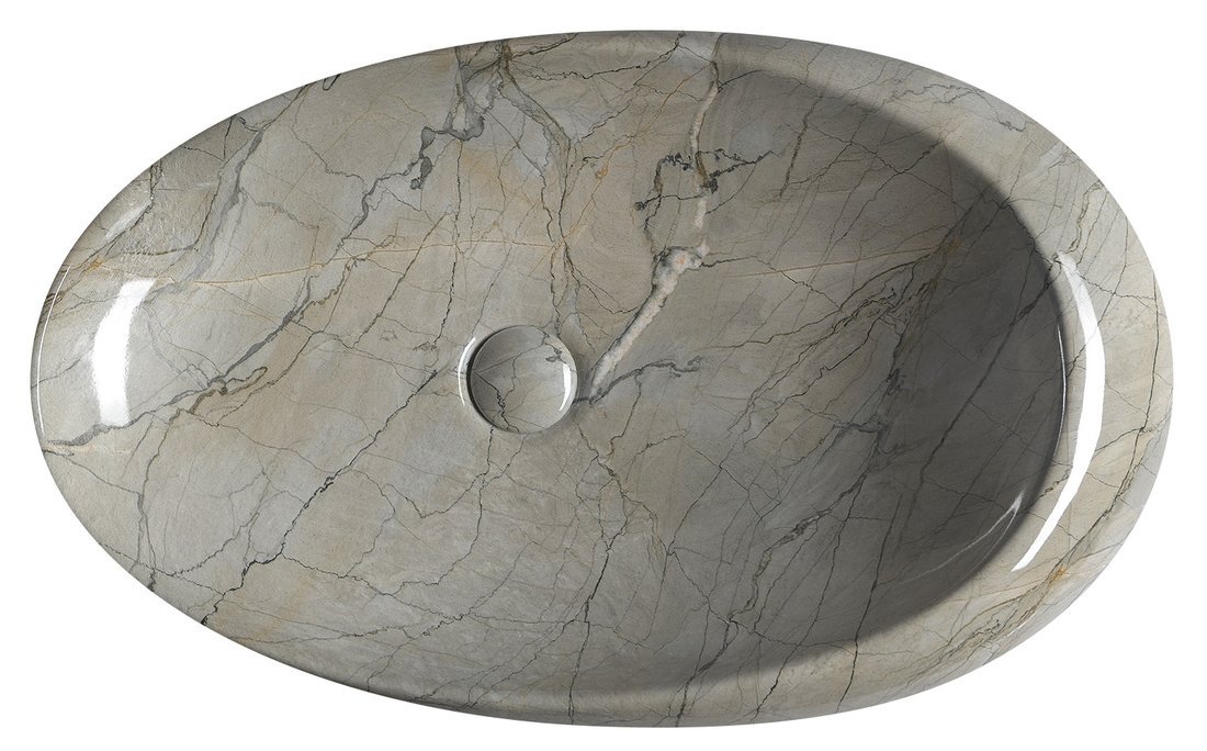DALMA Keramikwaschtisch 68x16,5x44 cm, grigio