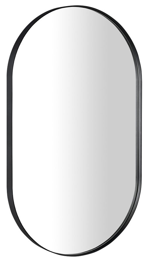 PUNO Spiegel im Metallrahmen 50x85cm, schwarz matt
