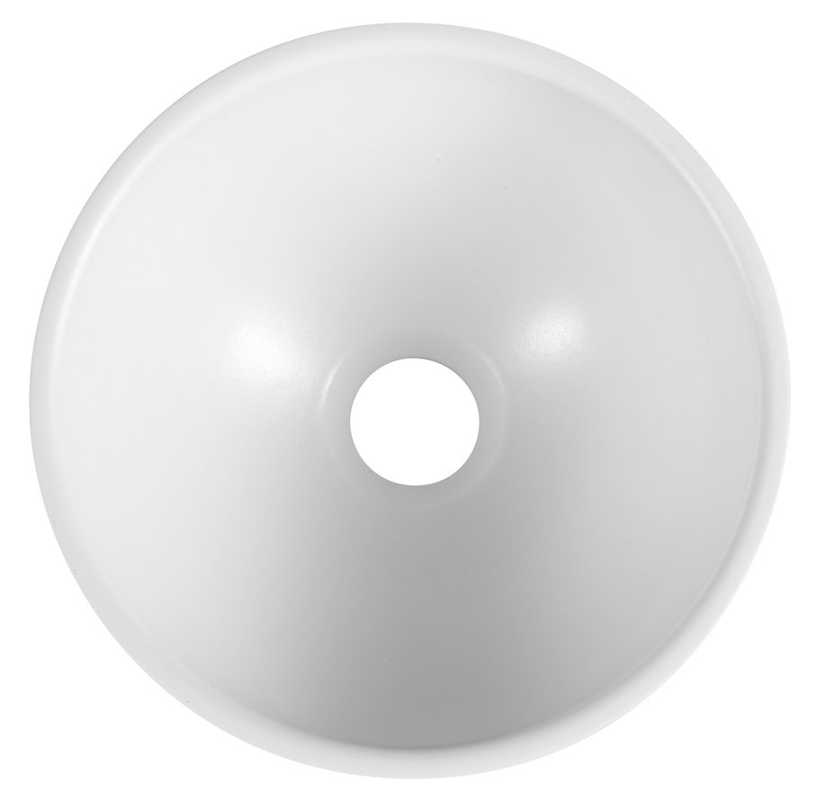 MINOR Waschtisch zum Aufsetzen, rund, 26cm, Gussmarmor, weiß