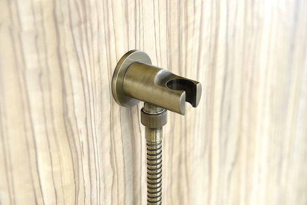 Duschanschluss mit Handbrausehalter, Bronze