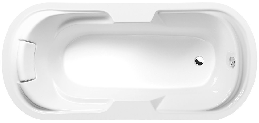 LINDA Ovale Badewanne 190x89x43cm, weiß