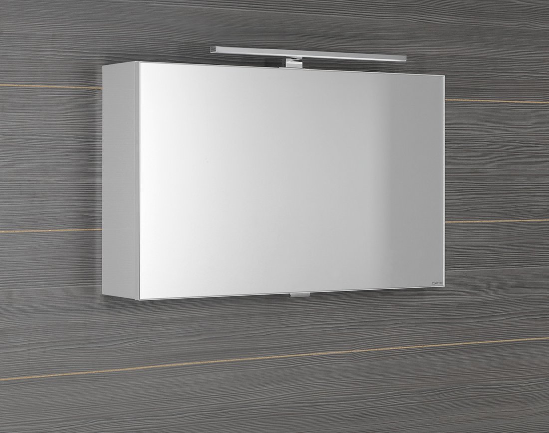 CLOE Spiegelschrank mit LED Beleuchtung, 80x50x18cm, weiss (CE080)