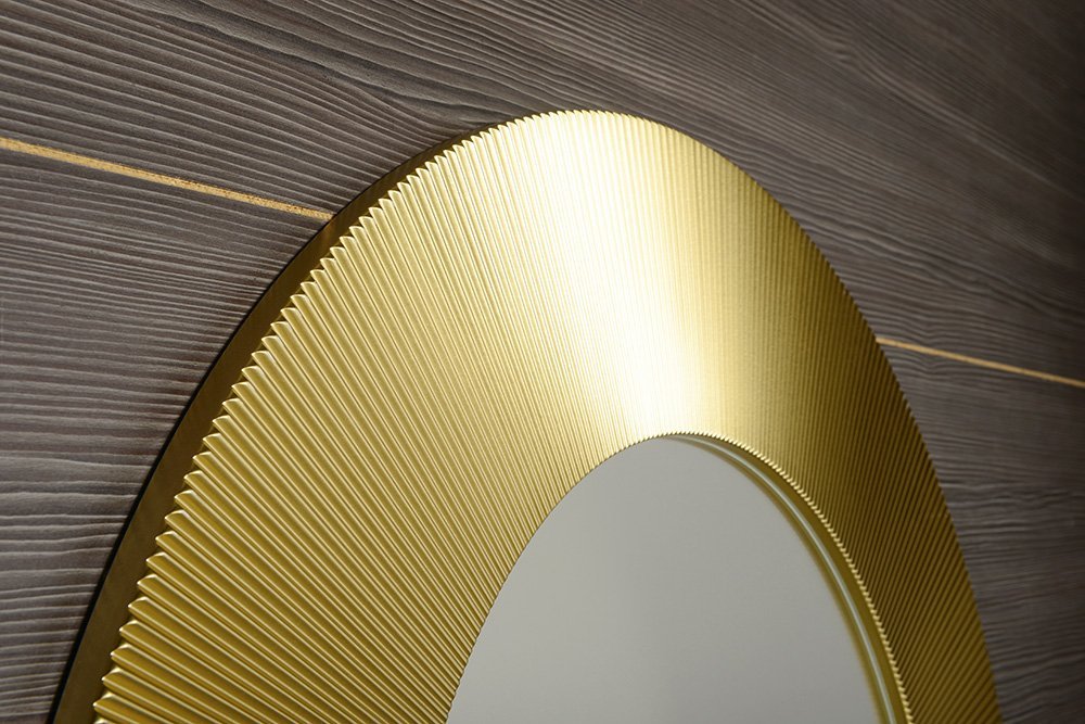 SUNBEAM Rahmenspiegel, Durchschnitt 90cm, Gold