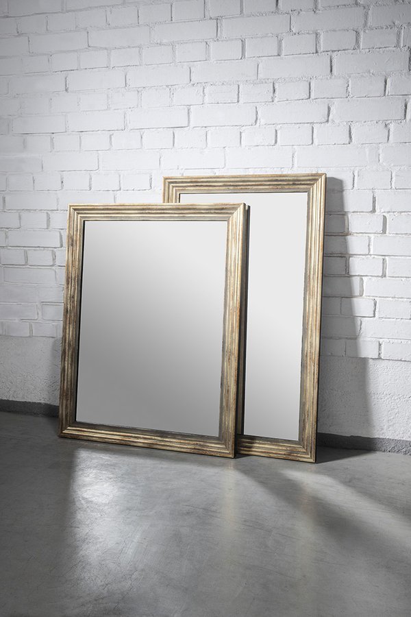 DEGAS Spiegel im Holzrahmen 716x1216mm, Schwarz/alt- Bronze