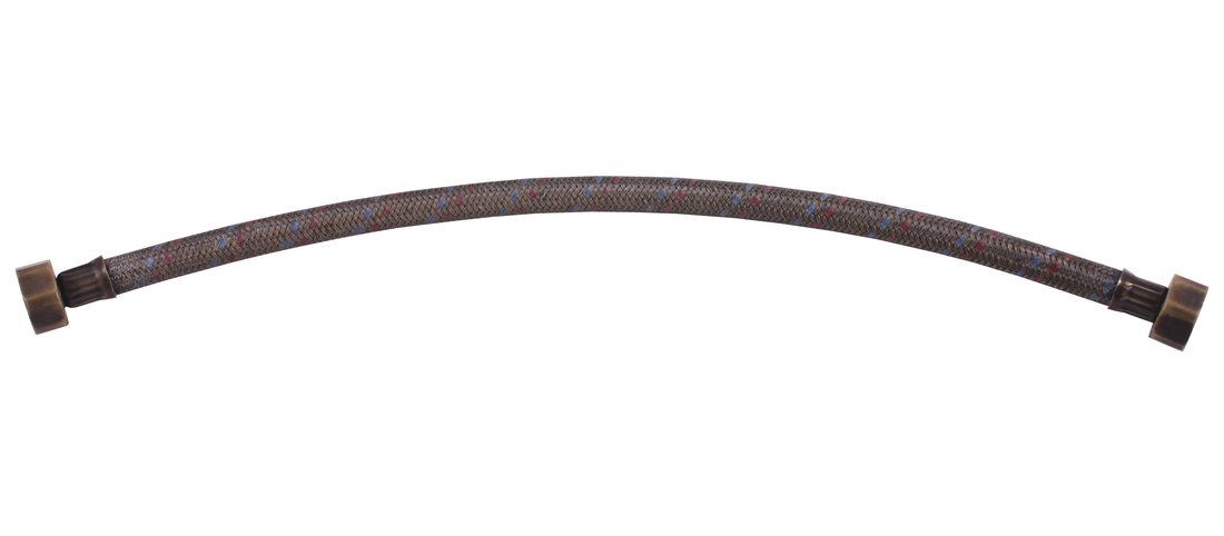 Flexibler Schlauch, Edelstahl FxF 1/2"x1/2", 40cm, bronze