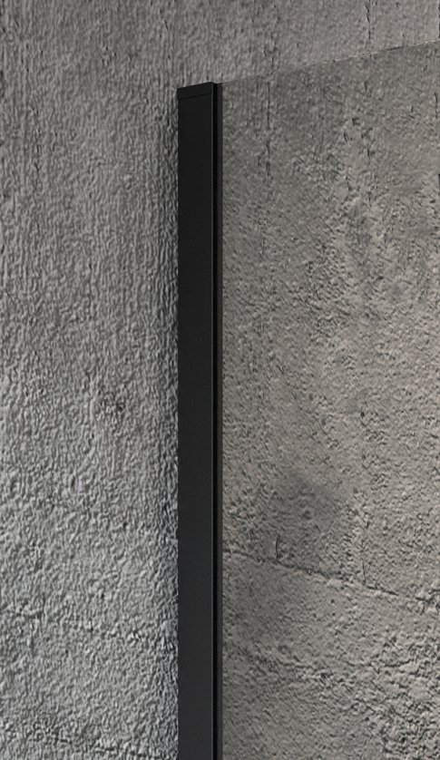 VARIO BLACK Dusch-Glasteil, Wandmontage, Klarglas, 1300 mm