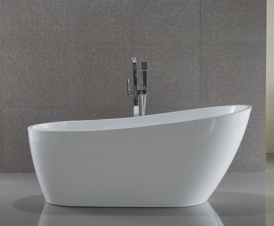 TISA Freistehende Badewanne 170x80 cm, weiß