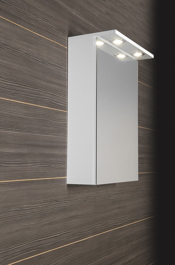 KAWA Spiegelschrank mit LED Beleuchtung 50x70x25,5cm, weiss