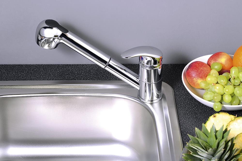 KASIOPEA Küchenarmatur mit ausziehbarer Spülbrause, Chrom