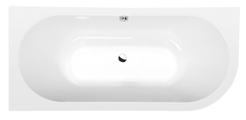 VIVA L MONOLITH asymmetrische Badewanne 180x75x60cm, weiß