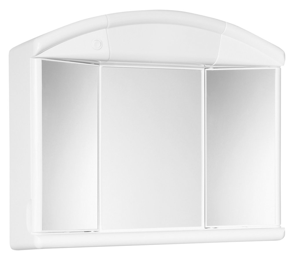 SALVA Spiegelschrank 59x50x15,5cm, 1x12W, weiß Kunststoff