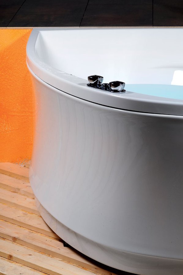 TANYA R asymmetrische Badewanne 160x120x49cm, rechts, weiß