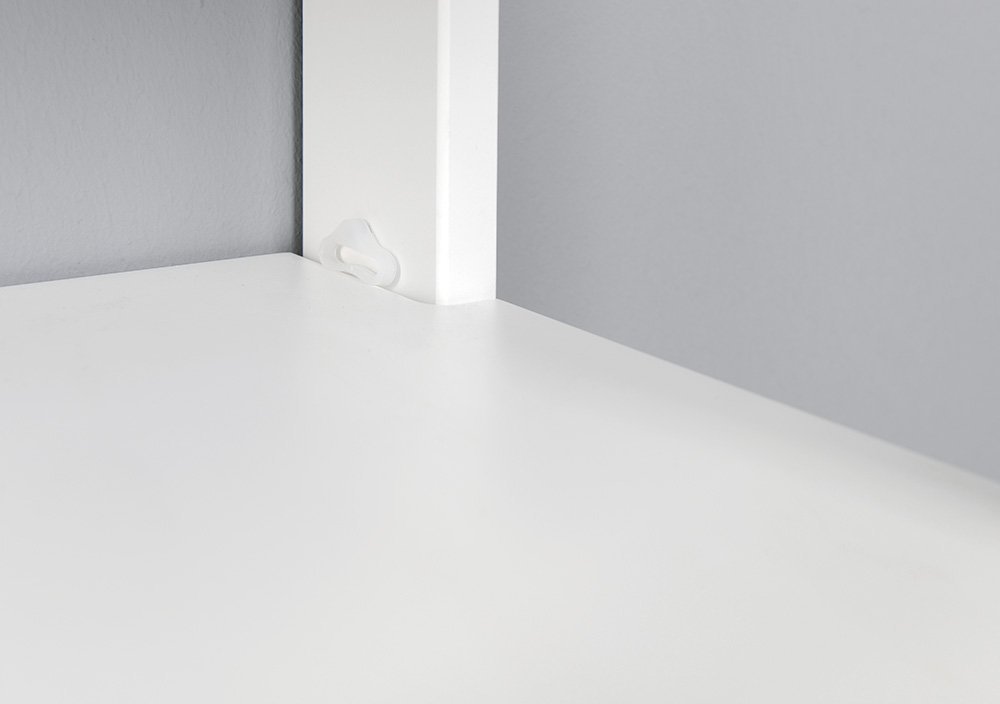 ETIDE Schrank mit Ablagen 36x152x36 cm, weiß matt