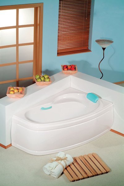 NAOS L asymmetrische Badewanne 180x100x43cm, links, weiß
